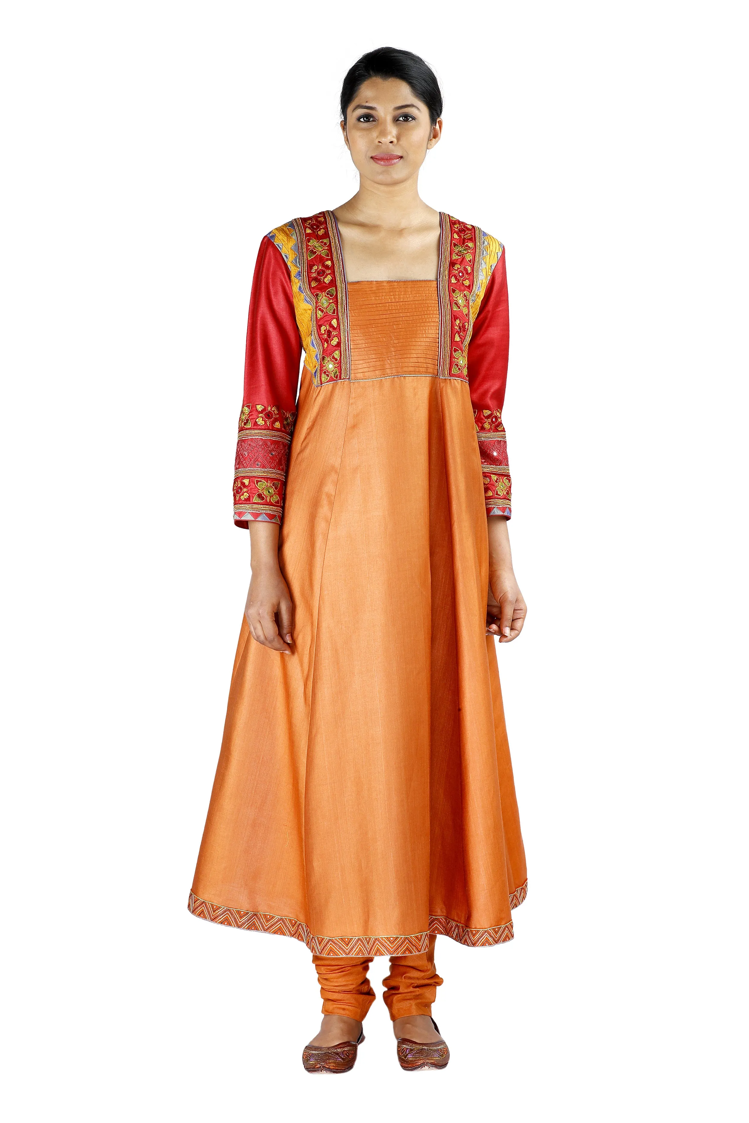 Orange Silk Salwar