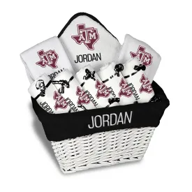 Personalized Texas A&M Aggies Texas Large Basket - 9 Items