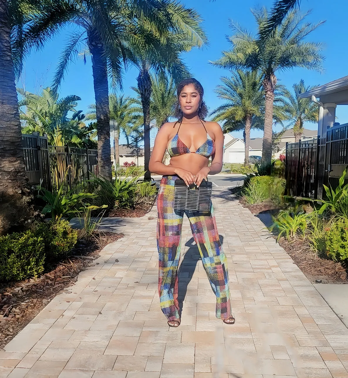 Plaid 3pc Pants Set