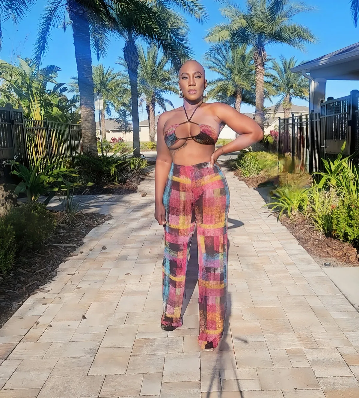 Plaid 3pc Pants Set