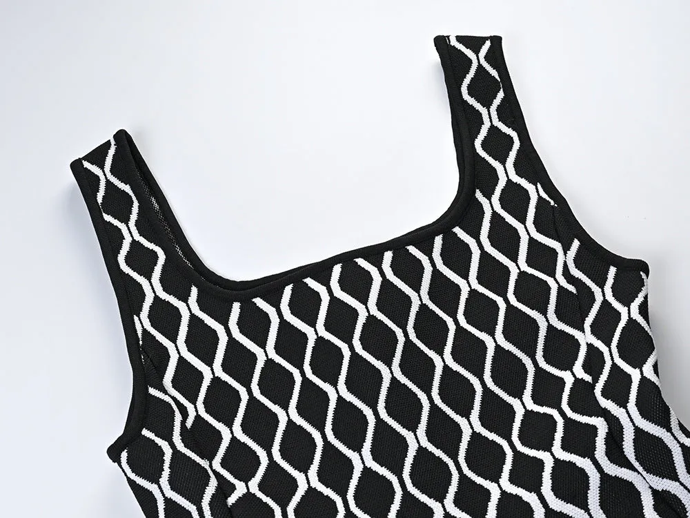 Pre Order:  Short Patterned A-Line Dress