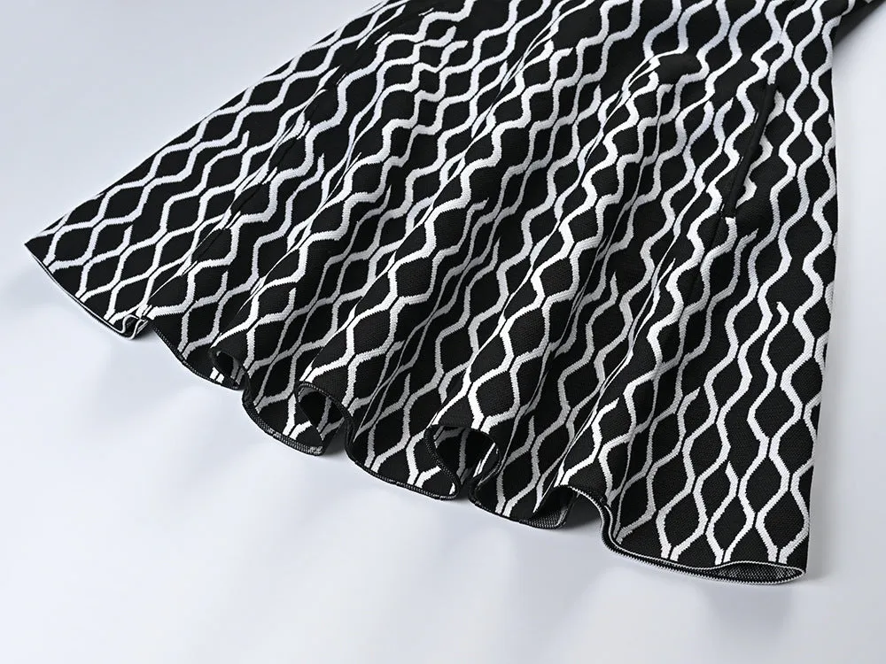 Pre Order:  Short Patterned A-Line Dress