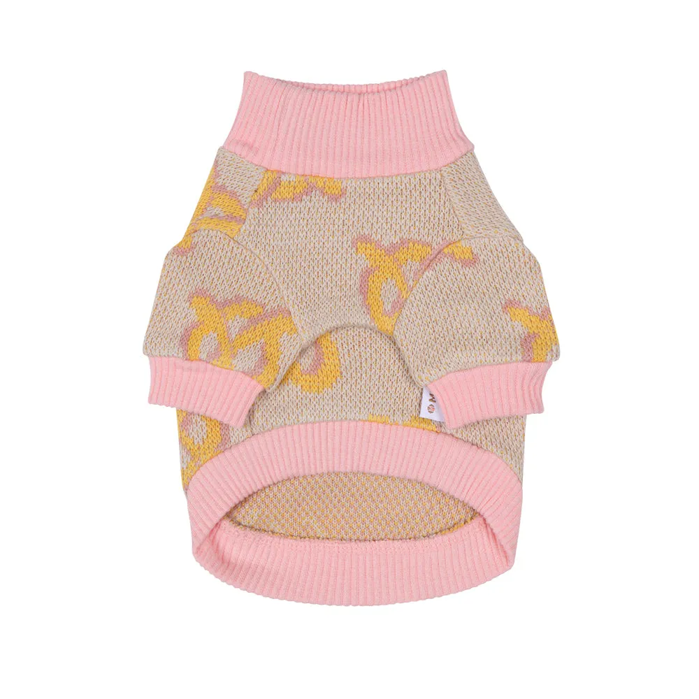 Pretzel Bite Sweater - Pink
