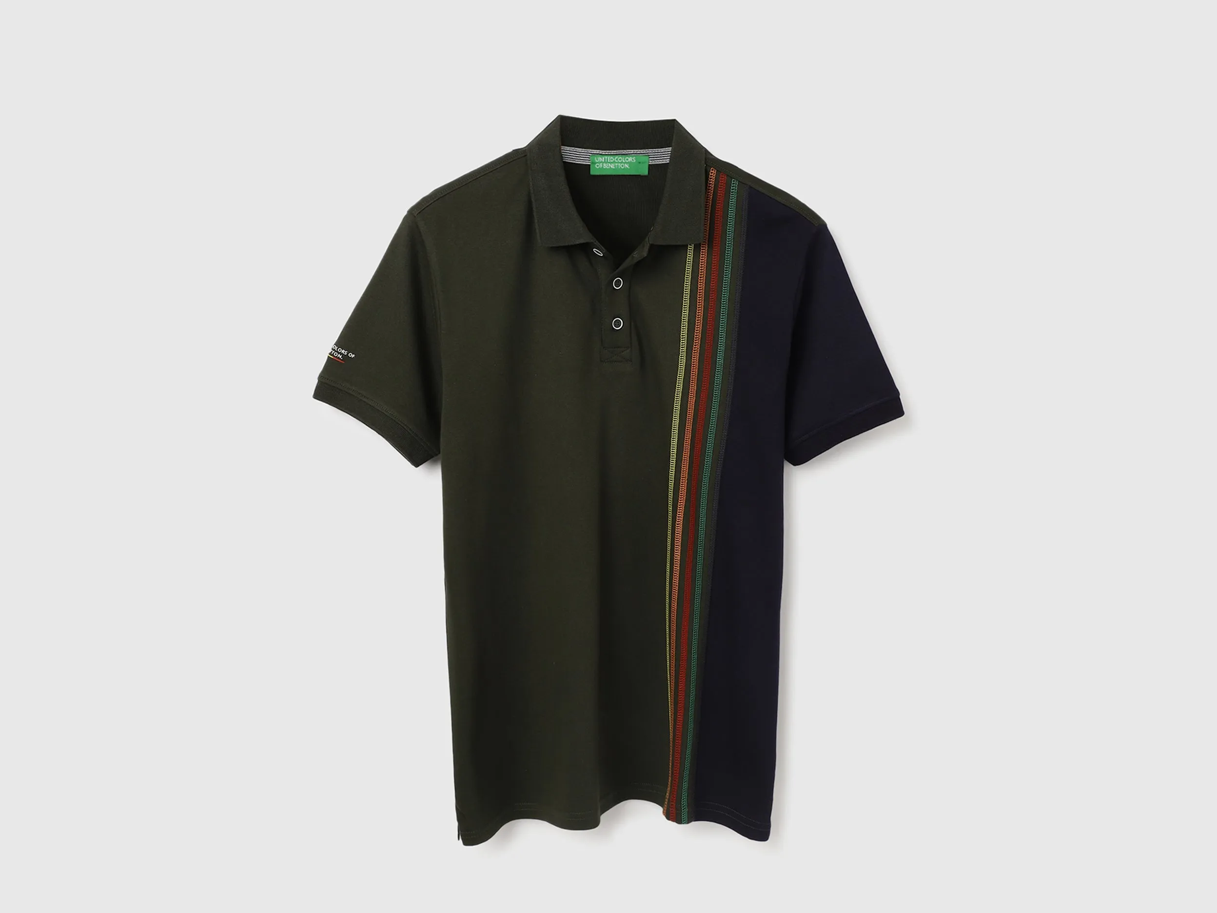 Regular Fit Collared Color Block Polo T-Shirt