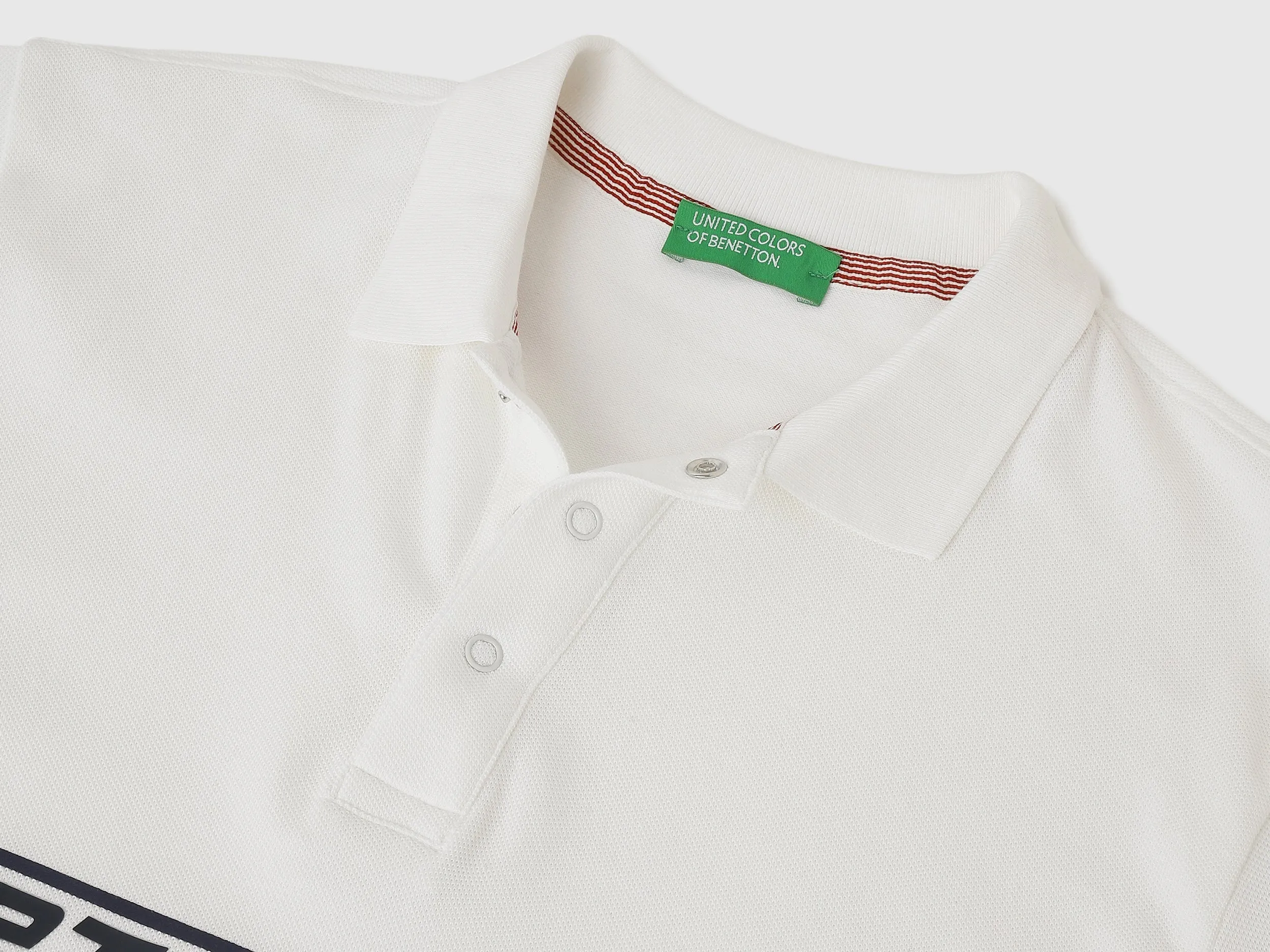 Regular Fit Polo Neck Typography Tshirt
