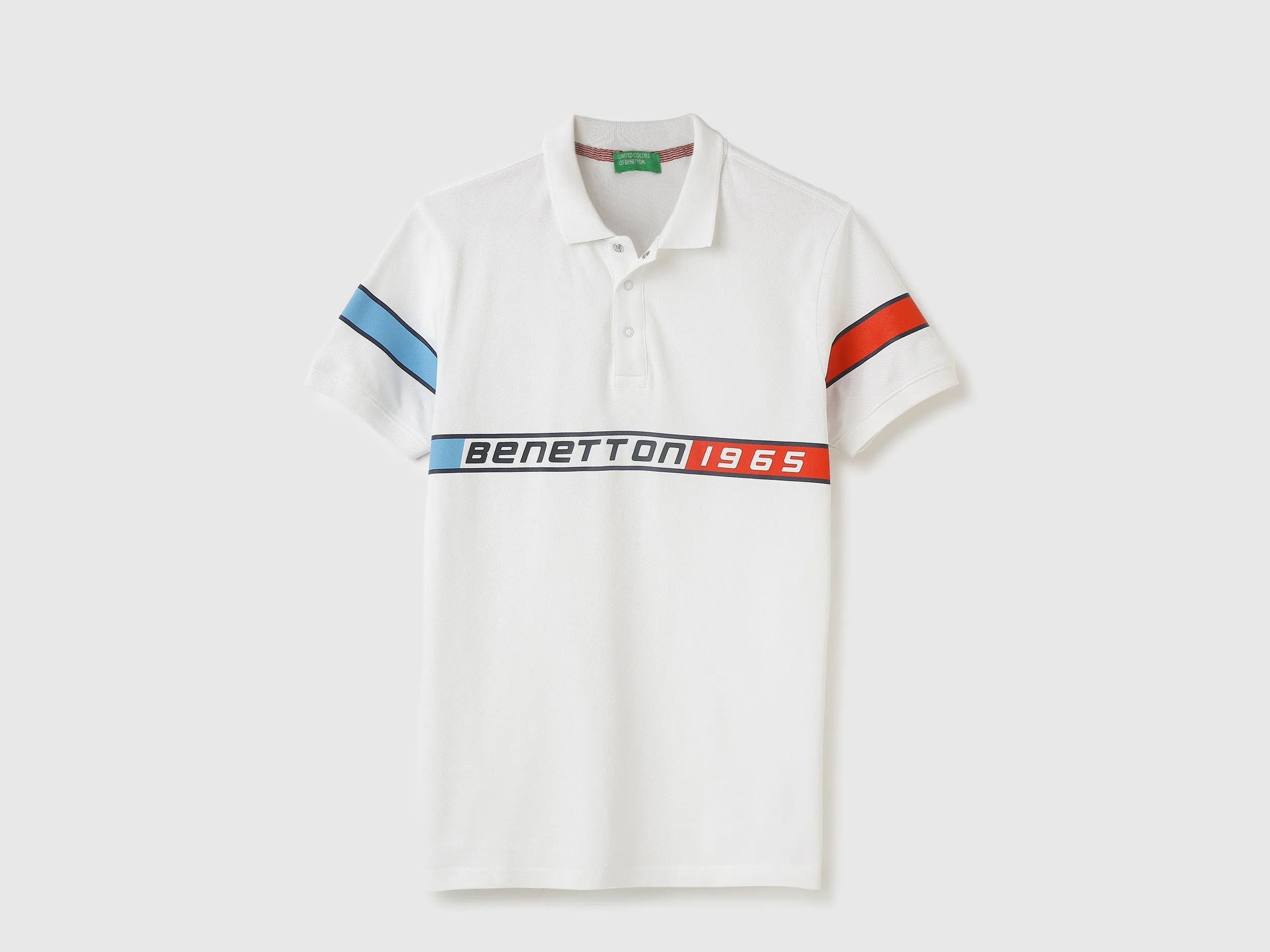 Regular Fit Polo Neck Typography Tshirt