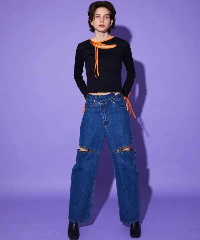 Side Slash Denim Pants
