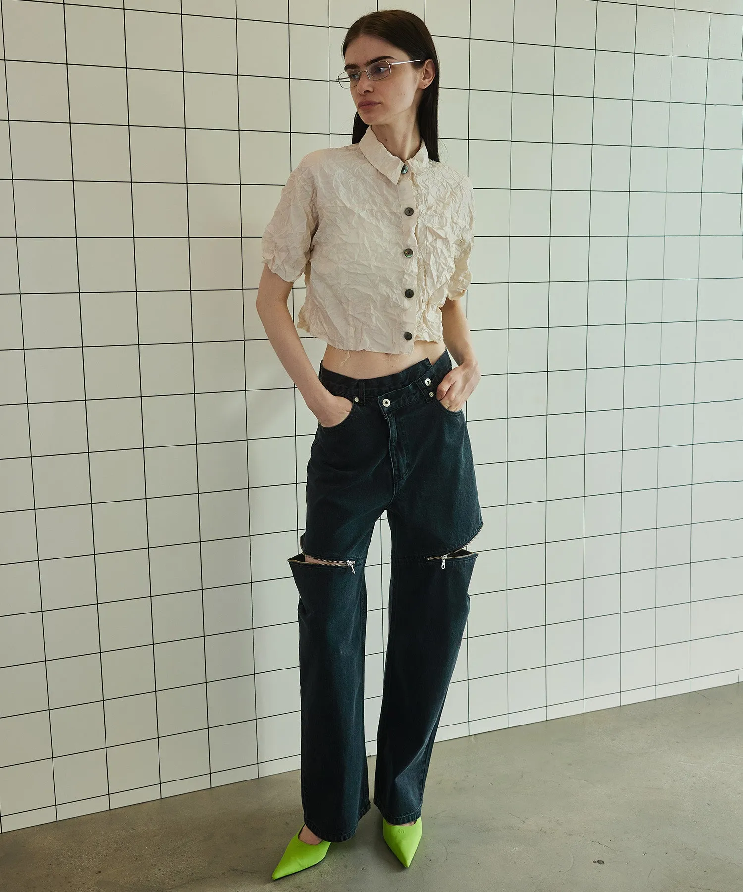 Side Slash Denim Pants