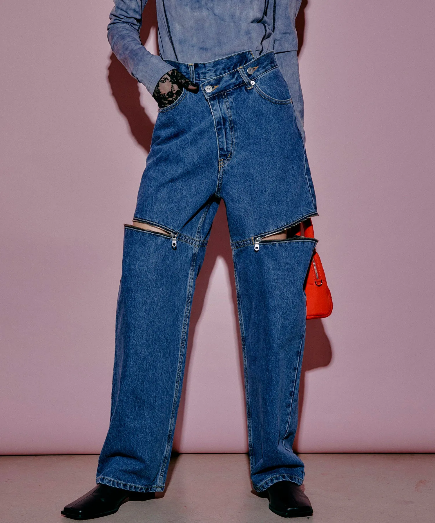 Side Slash Denim Pants