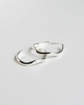 Silver Heli Hoops
