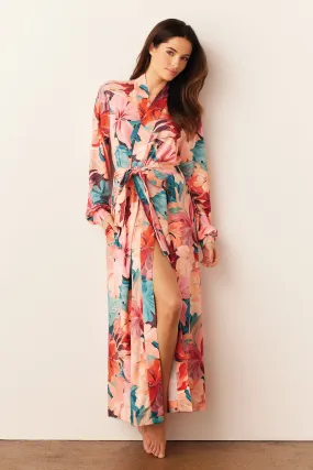 Skyler Banded Long Robe | Rio
