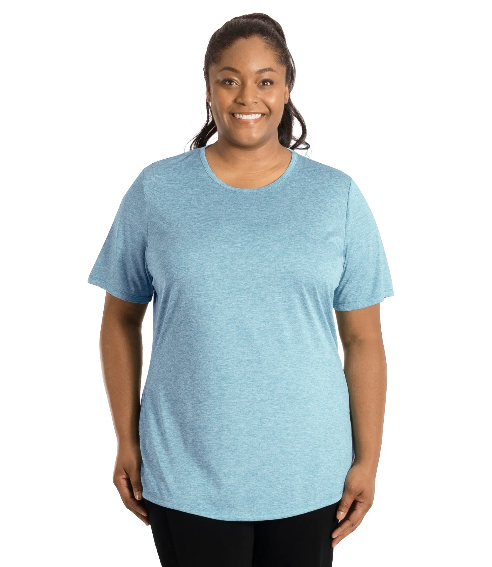 SunLite Scoop Neck Short Sleeve Top