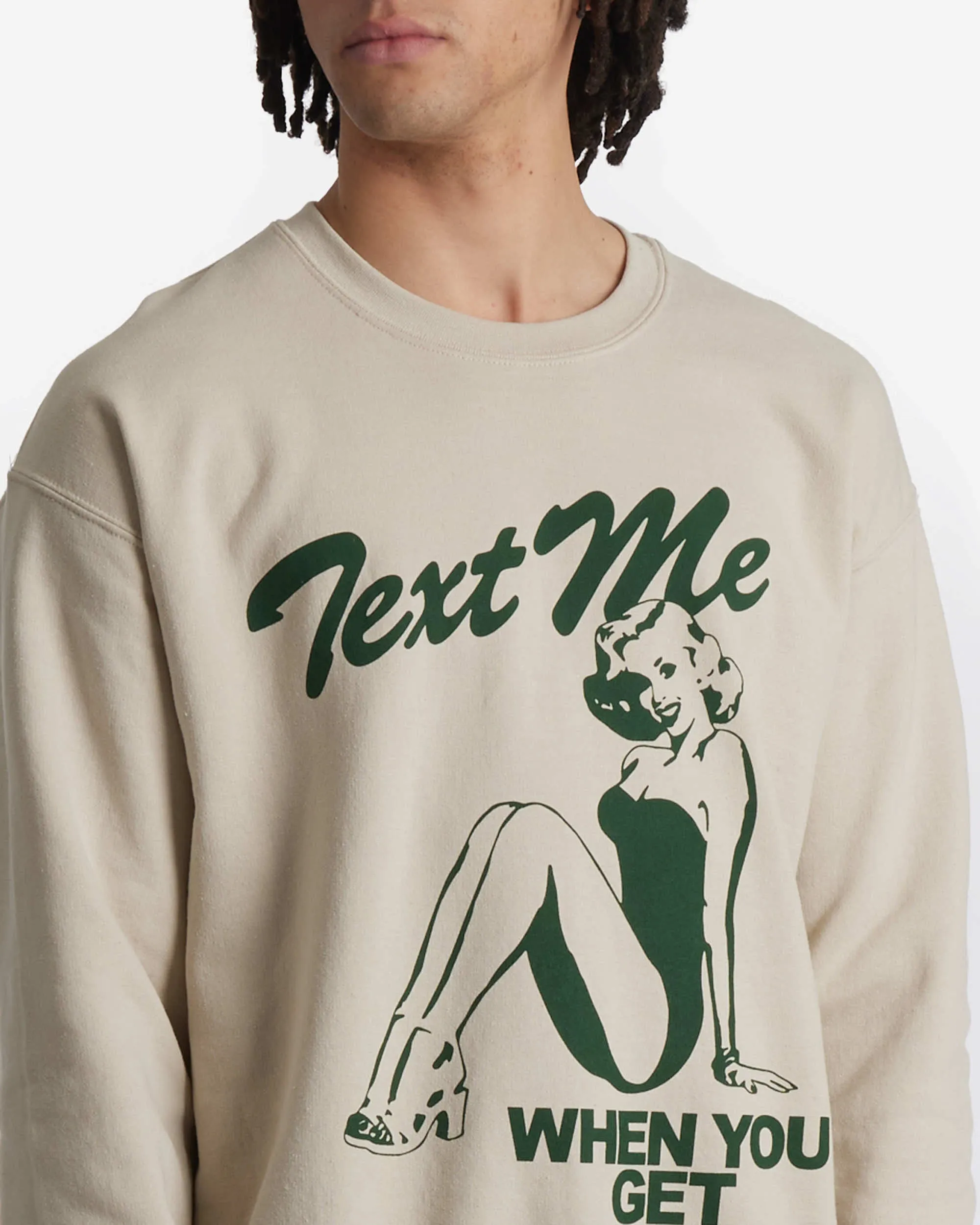 Text Me When You Get Lonely Crewneck Sweater
