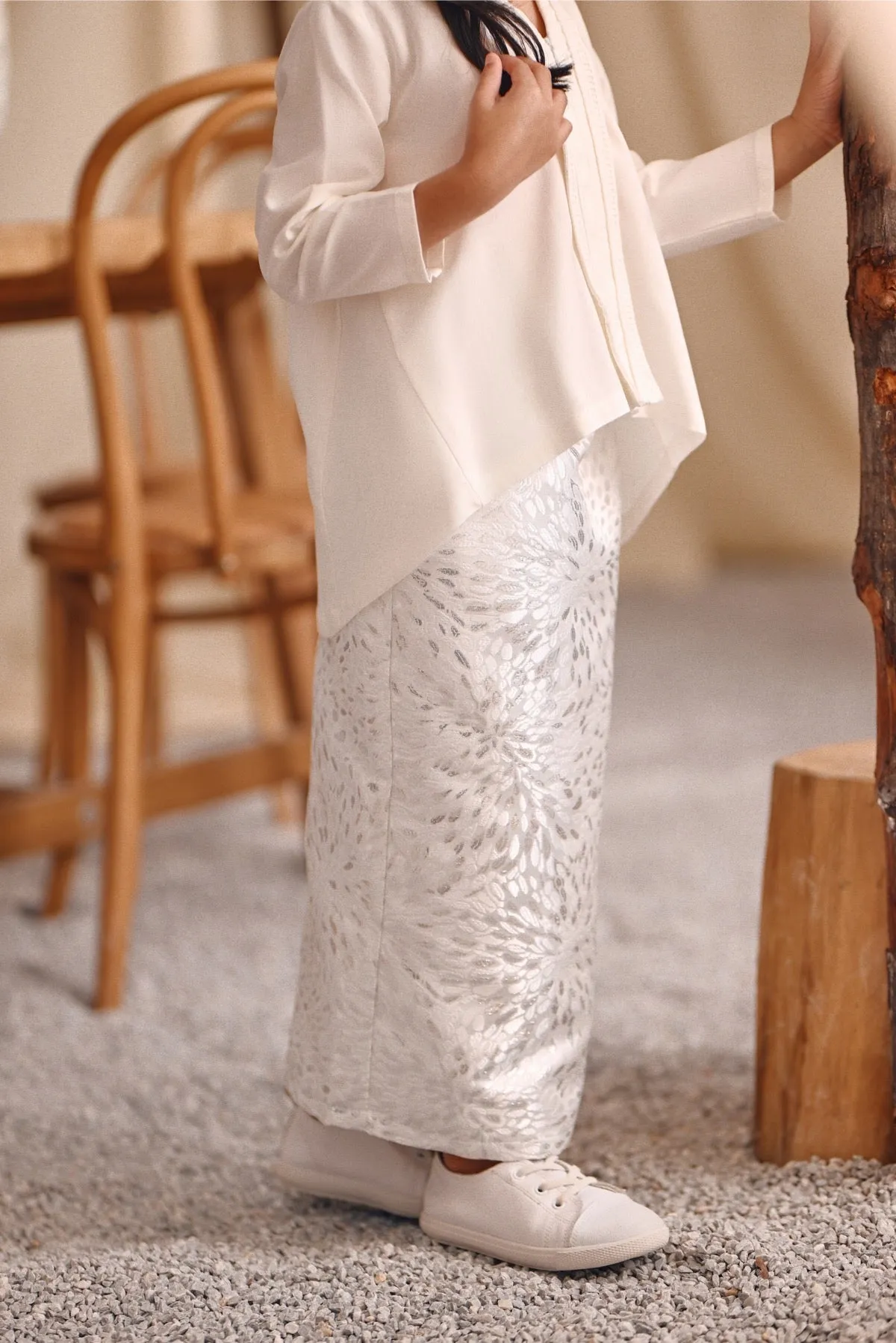 The Bayu Jacquard Skirt - Spring Ice