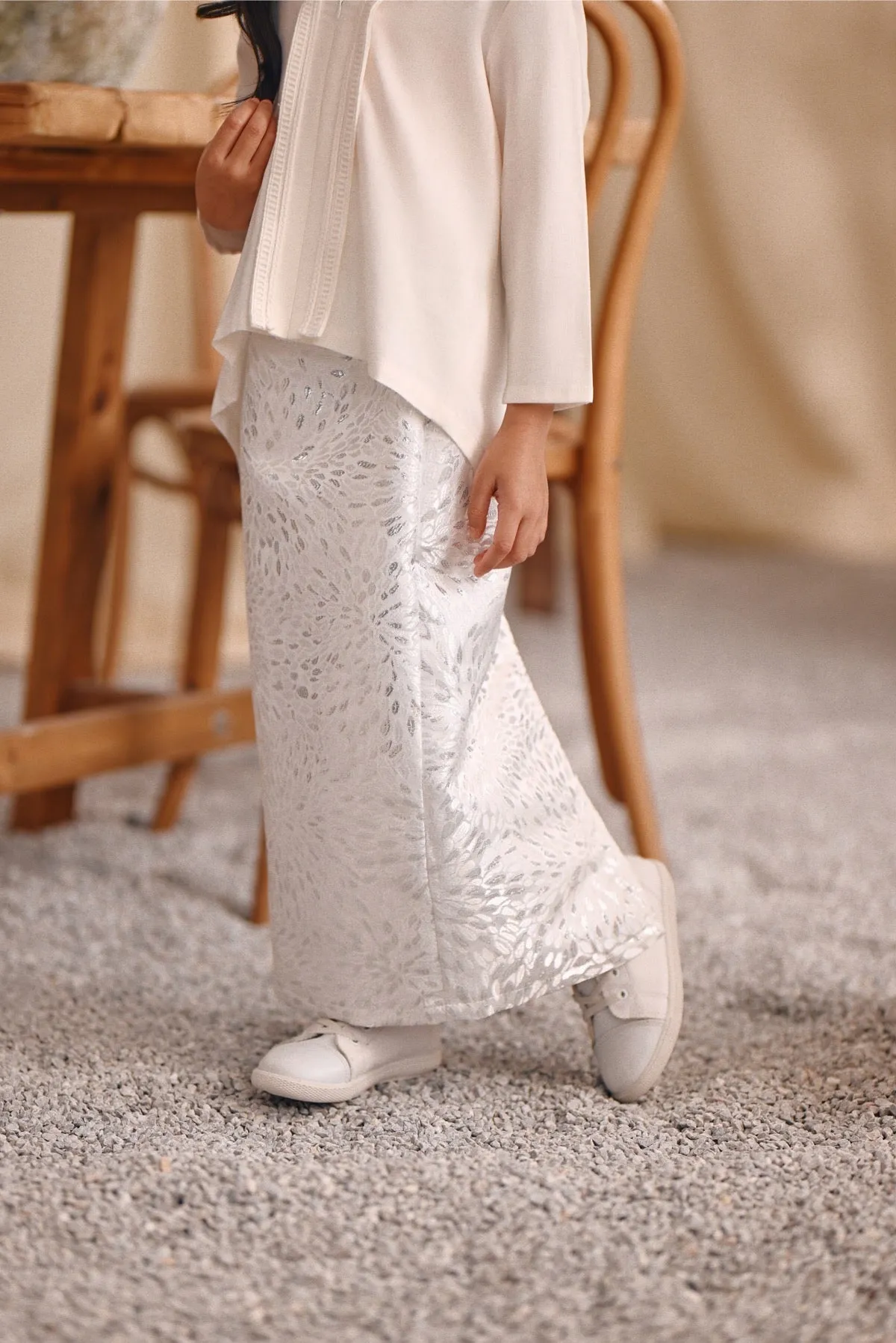 The Bayu Jacquard Skirt - Spring Ice