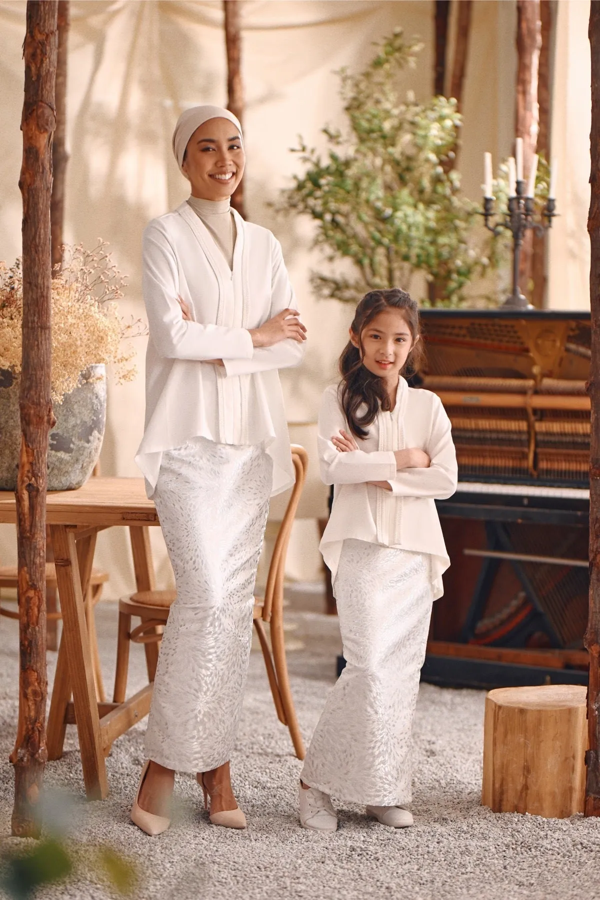 The Bayu Jacquard Skirt - Spring Ice