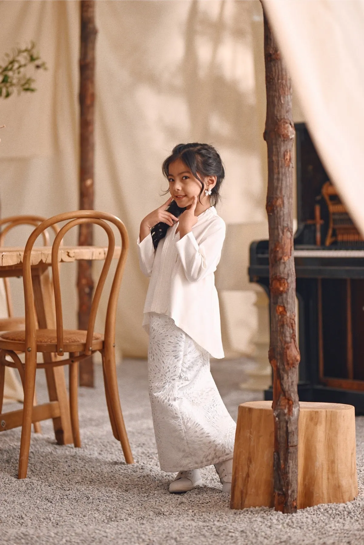 The Bayu Jacquard Skirt - Spring Ice