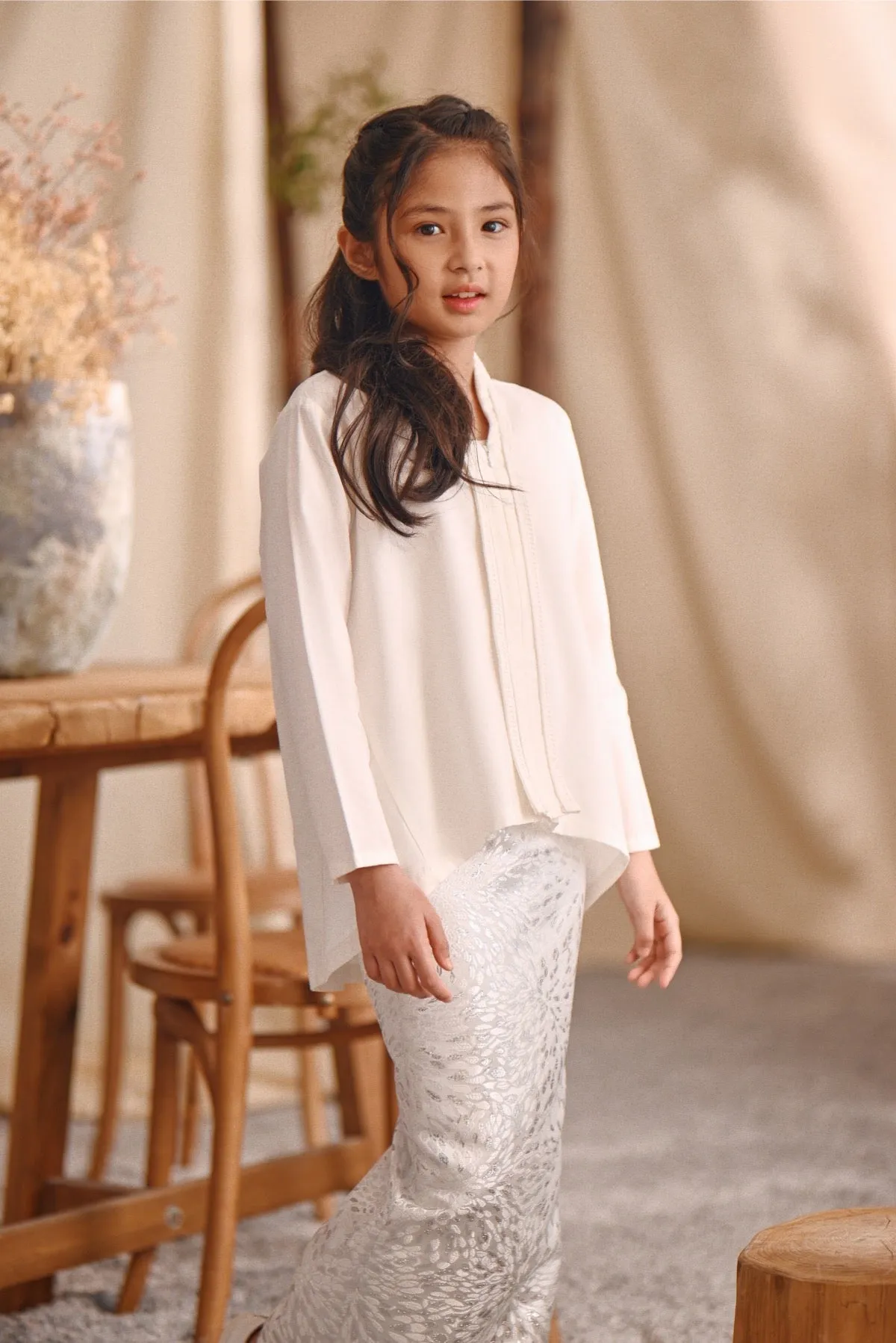 The Bayu Jacquard Skirt - Spring Ice