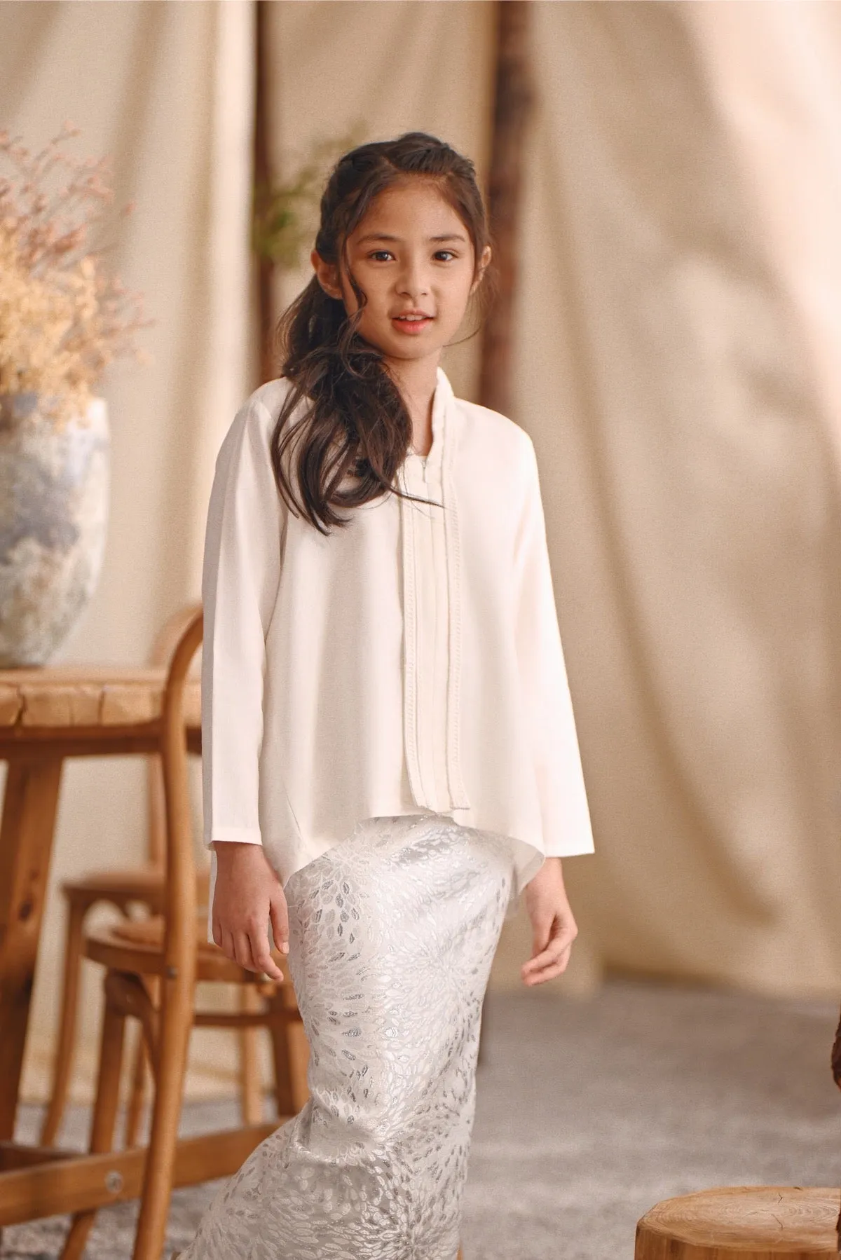 The Bayu Jacquard Skirt - Spring Ice