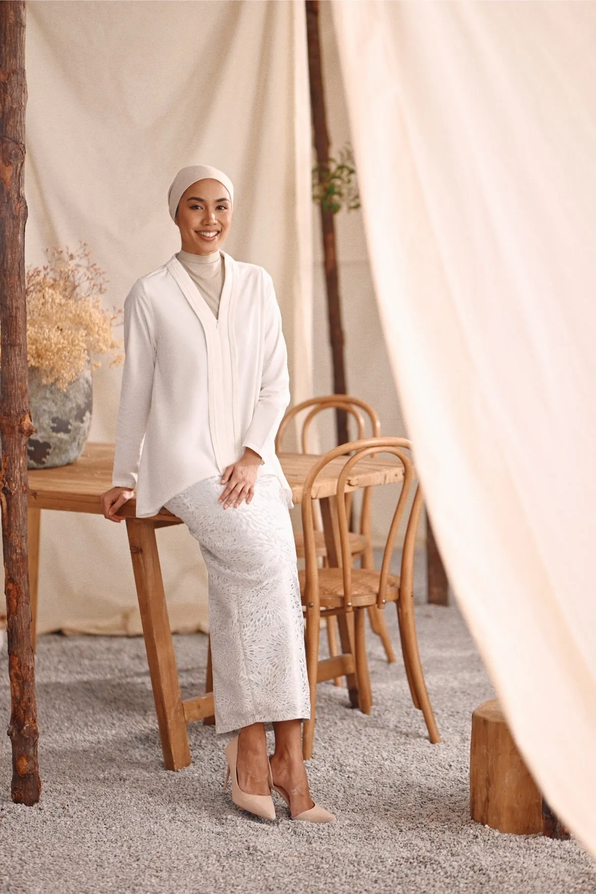 The Bayu Women Jacquard Skirt - Spring Ice