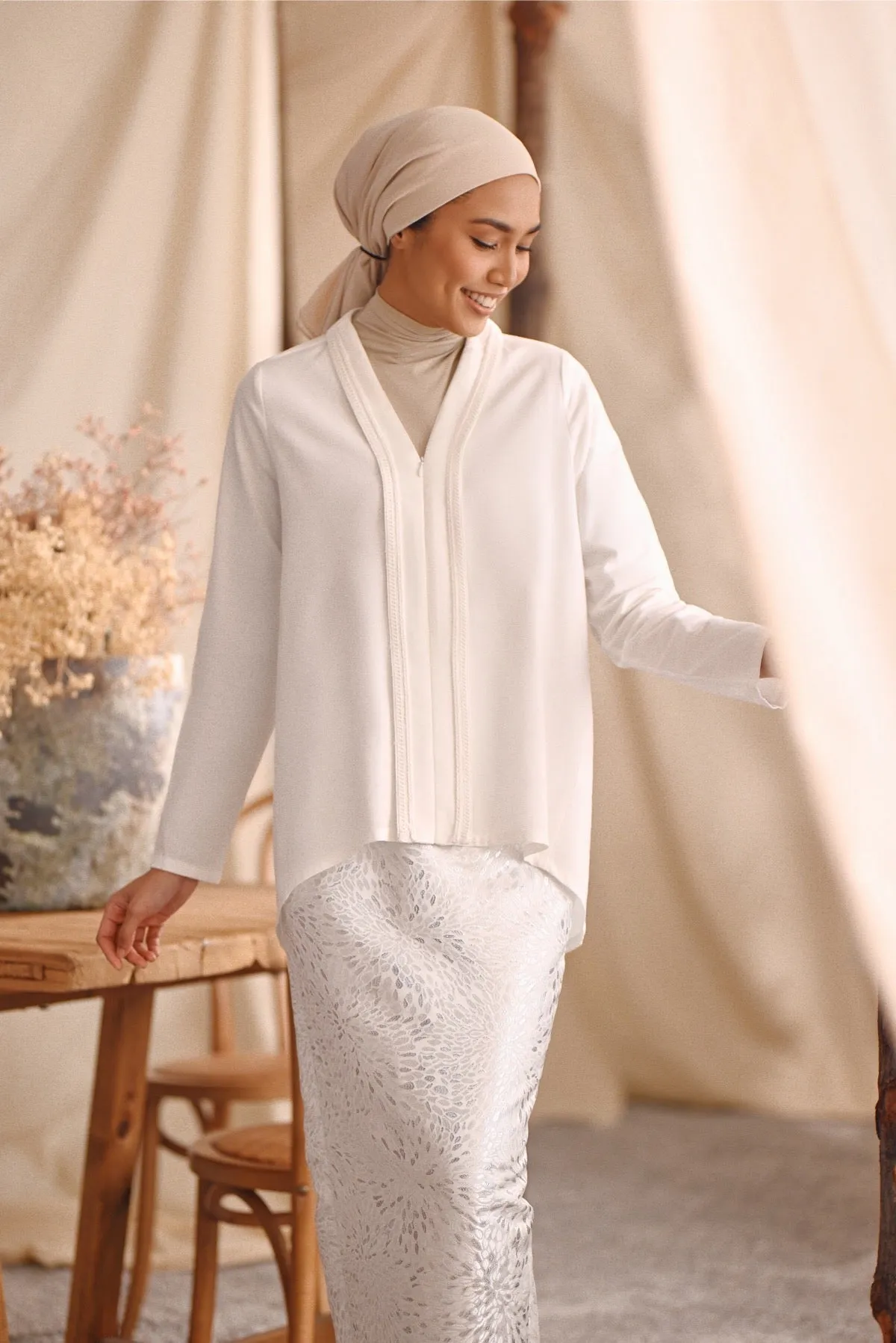The Bayu Women Jacquard Skirt - Spring Ice
