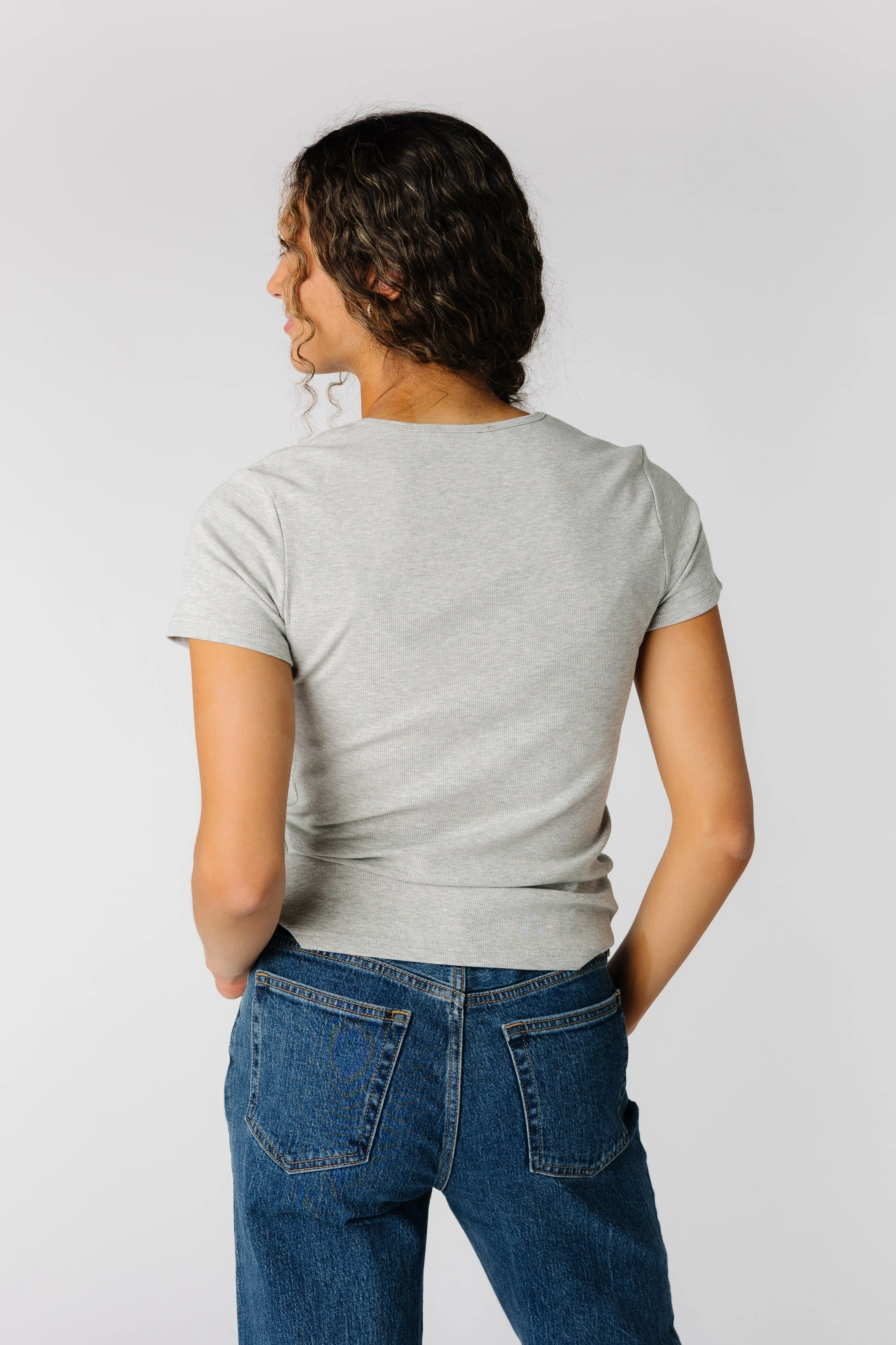 The Reese Top - Heather Grey