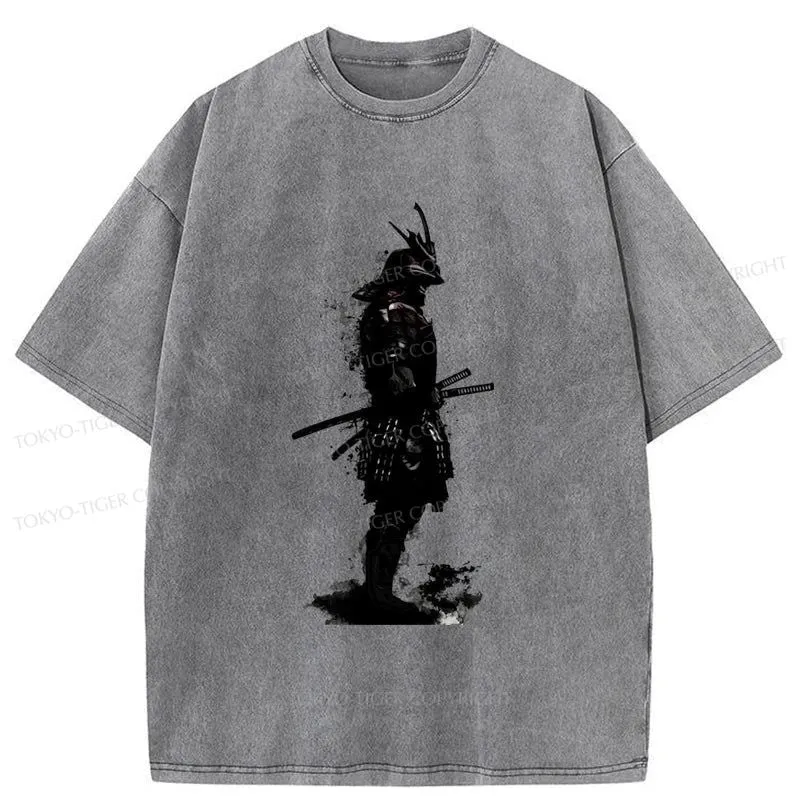 Tokyo-Tiger Armored Samurai Samurai Washed T-Shirt