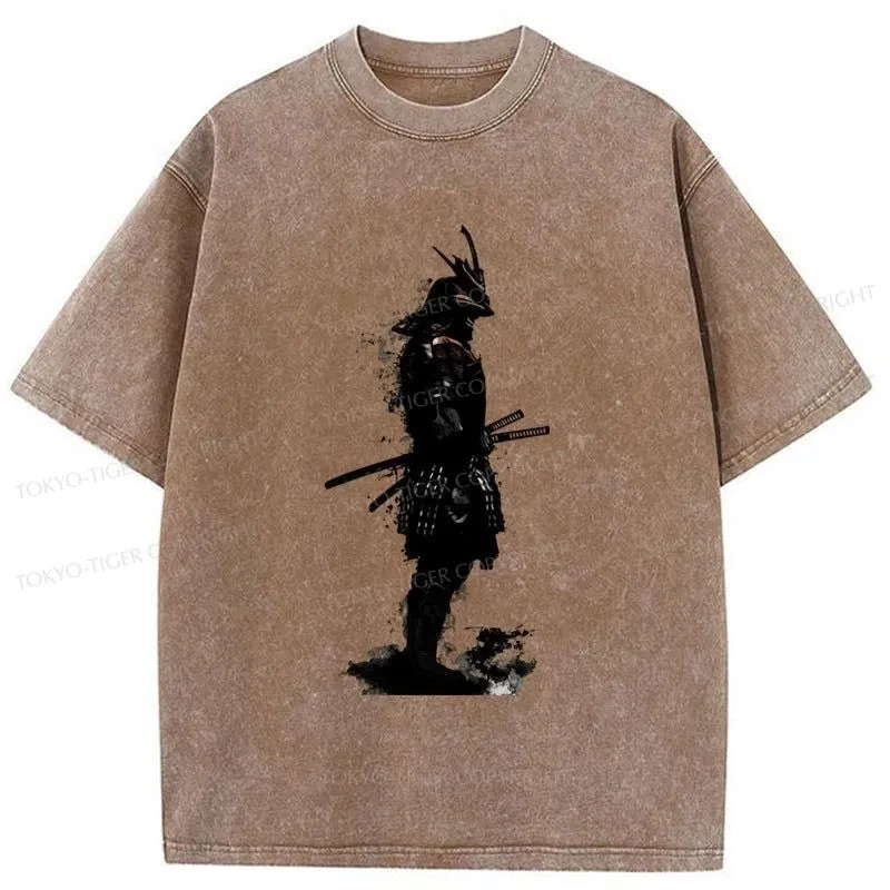Tokyo-Tiger Armored Samurai Samurai Washed T-Shirt