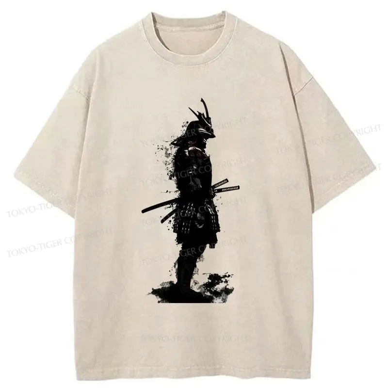 Tokyo-Tiger Armored Samurai Samurai Washed T-Shirt