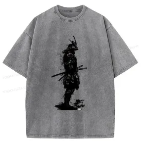Tokyo-Tiger Armored Samurai Samurai Washed T-Shirt