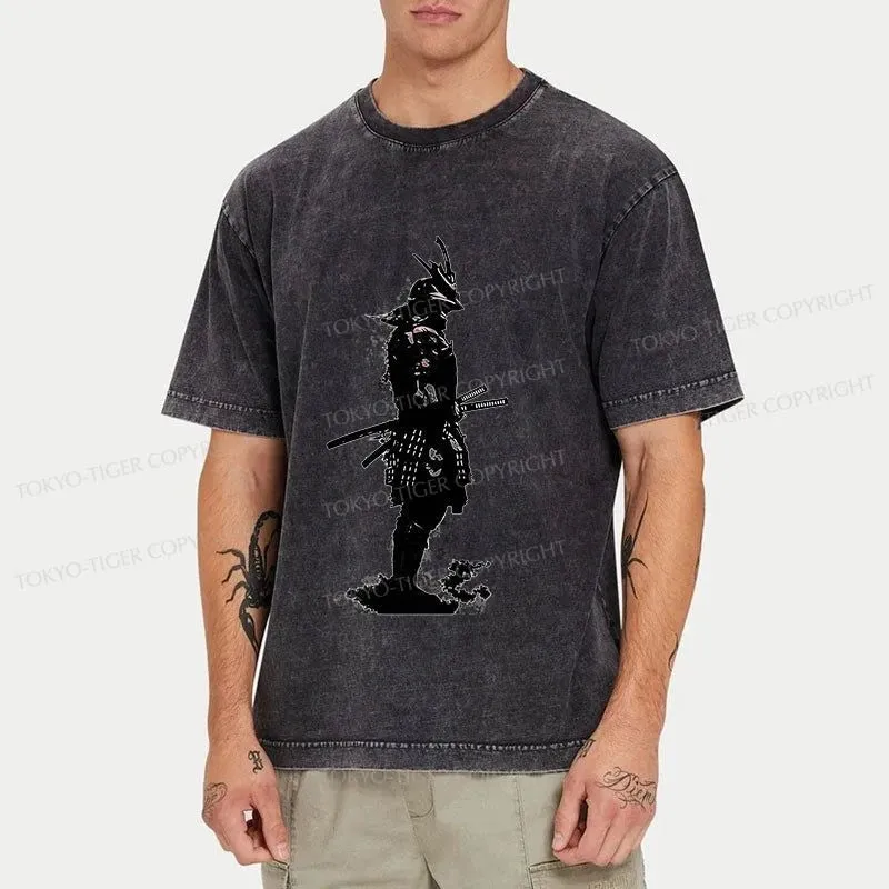 Tokyo-Tiger Armored Samurai Samurai Washed T-Shirt