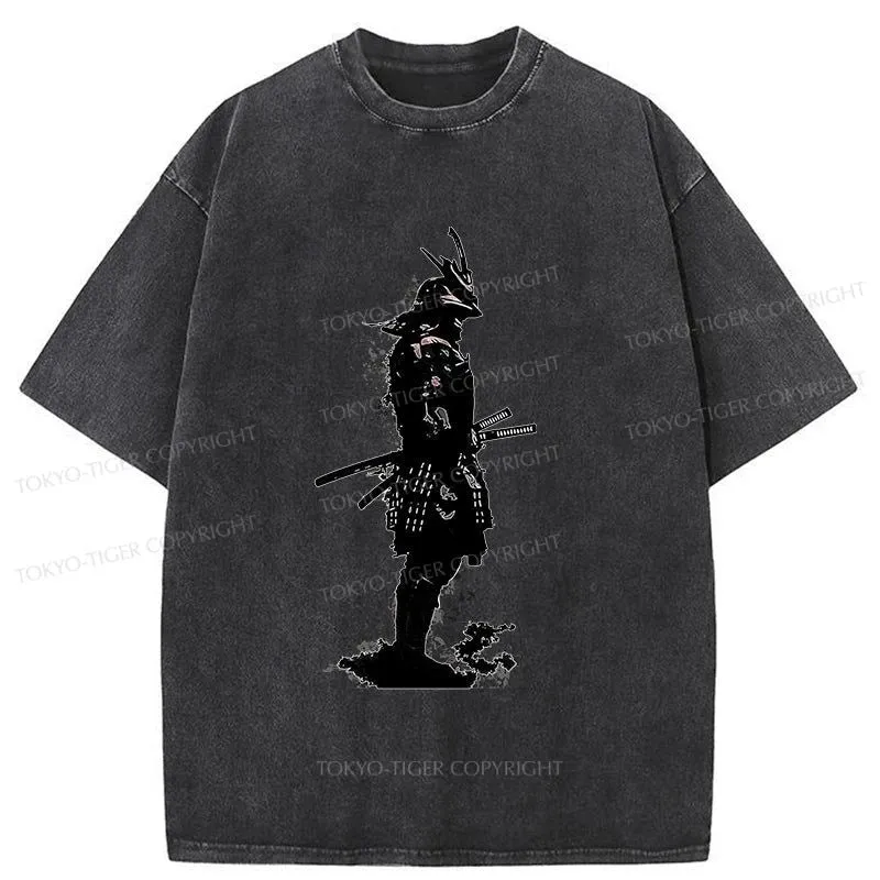 Tokyo-Tiger Armored Samurai Samurai Washed T-Shirt