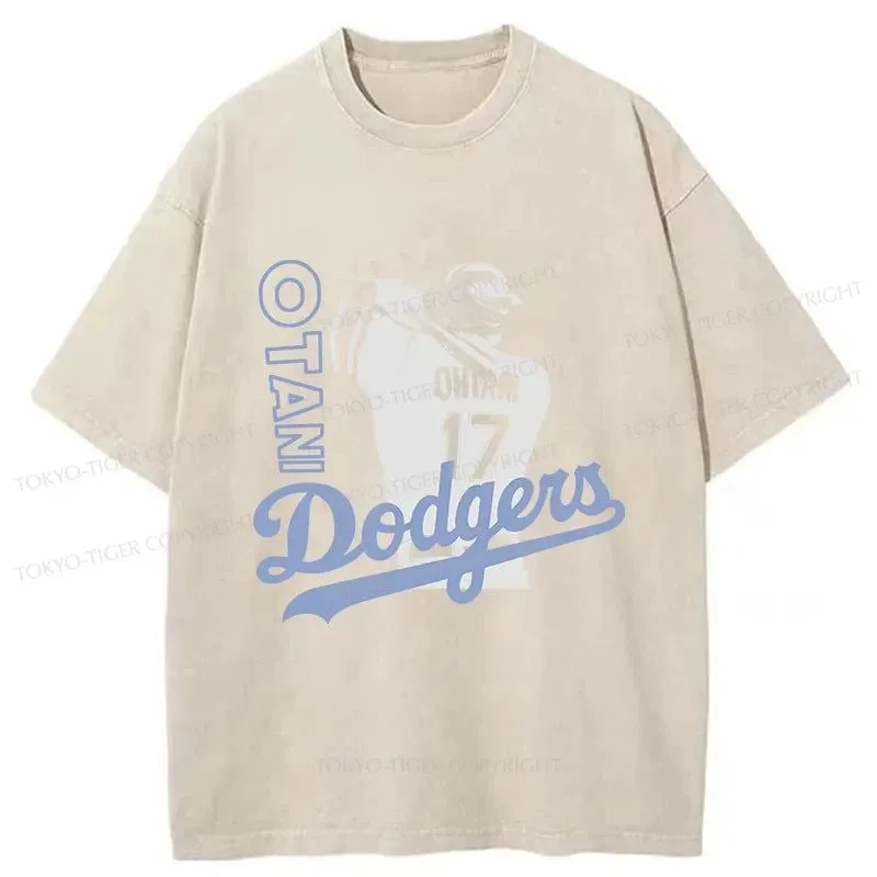 Tokyo-Tiger Baseball Player Washed T-Shirt