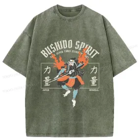 Tokyo-Tiger Bushido Spirit Japanese Washed T-Shirt