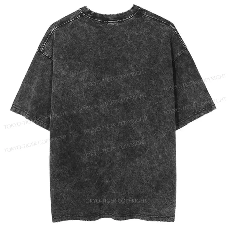 Tokyo-Tiger Catzilla Vintage Washed T-Shirt