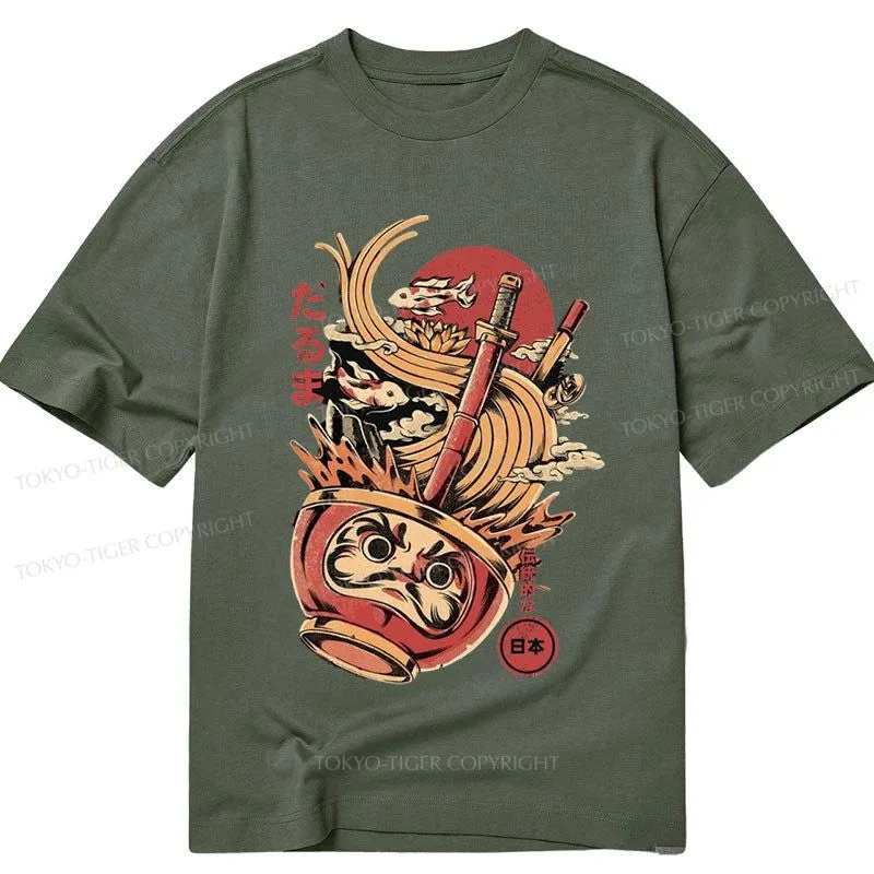 Tokyo-Tiger Daruma Ramen Japanese Art Classic T-Shirt