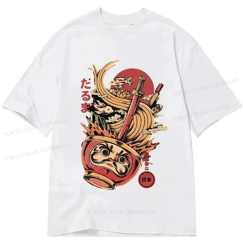 Tokyo-Tiger Daruma Ramen Japanese Art Classic T-Shirt
