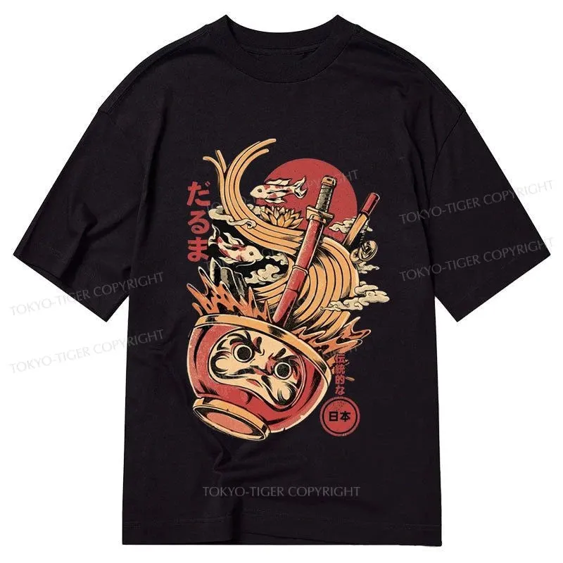 Tokyo-Tiger Daruma Ramen Japanese Art Classic T-Shirt