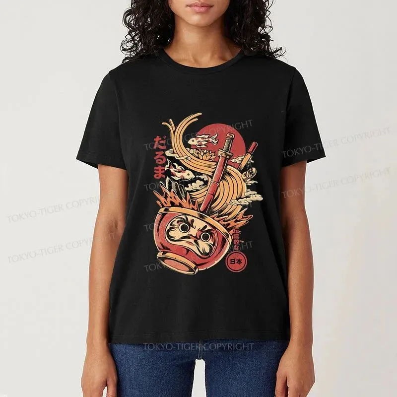 Tokyo-Tiger Daruma Ramen Japanese Art Classic T-Shirt