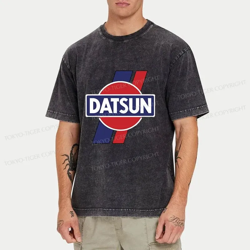 Tokyo-Tiger Datsun. Retro Japanese Washed T-Shirt