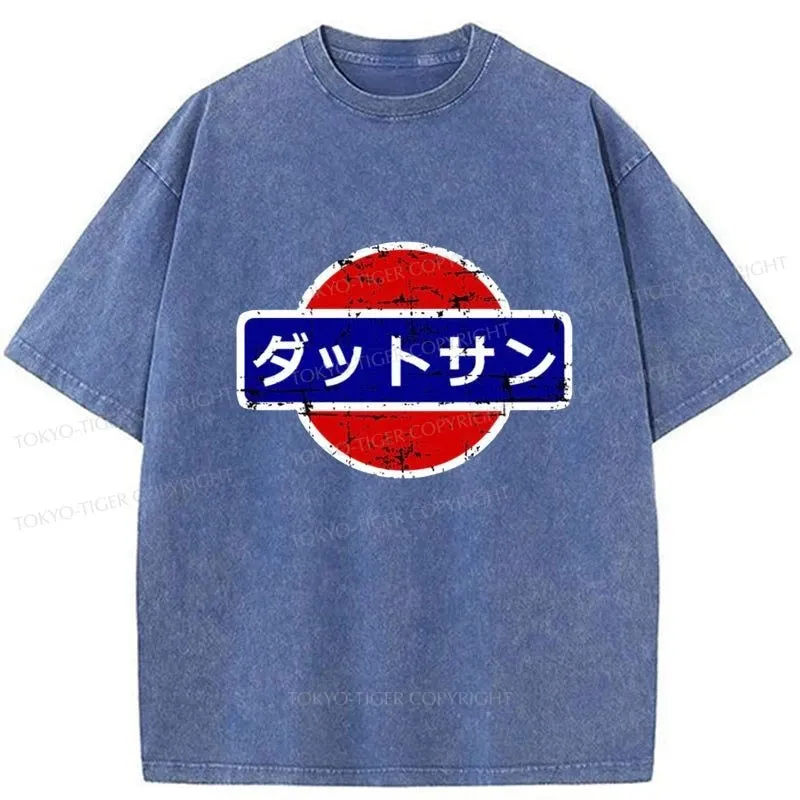 Tokyo-Tiger Datsun Vintage Japanese Car Washed T-Shirt