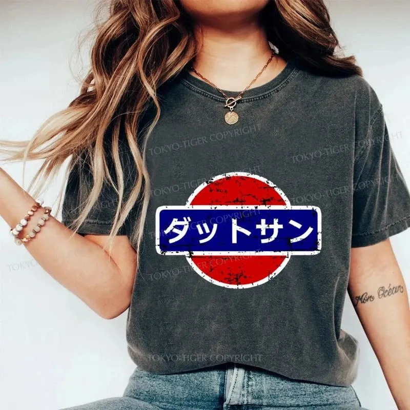Tokyo-Tiger Datsun Vintage Japanese Car Washed T-Shirt