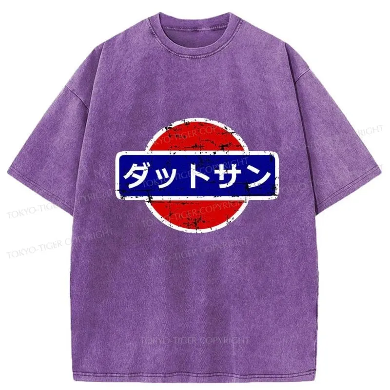 Tokyo-Tiger Datsun Vintage Japanese Car Washed T-Shirt