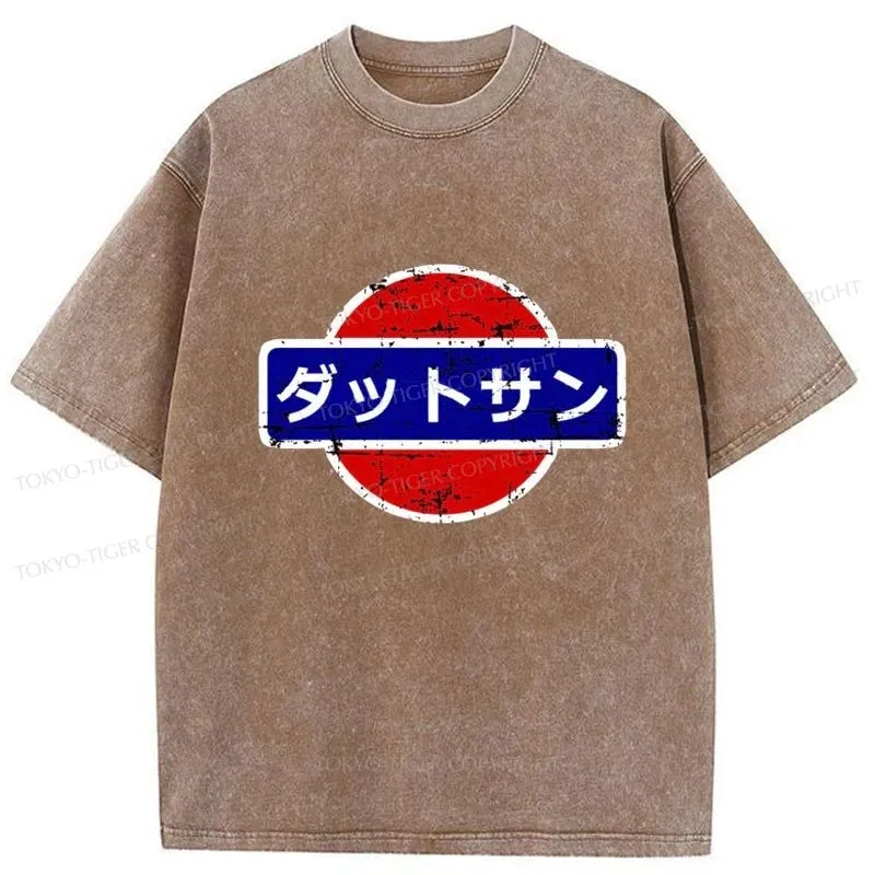 Tokyo-Tiger Datsun Vintage Japanese Car Washed T-Shirt