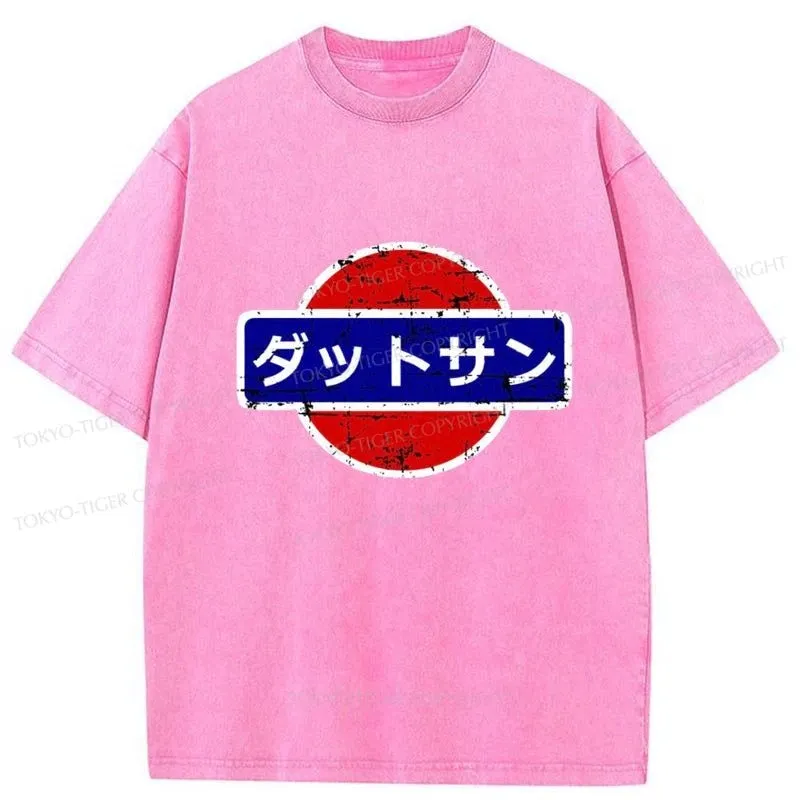 Tokyo-Tiger Datsun Vintage Japanese Car Washed T-Shirt