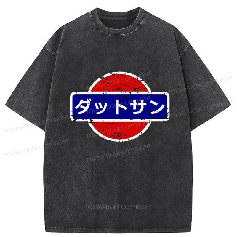 Tokyo-Tiger Datsun Vintage Japanese Car Washed T-Shirt