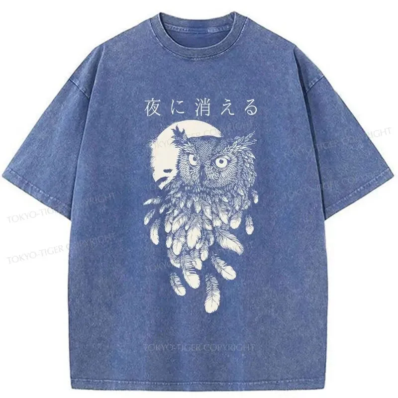 Tokyo-Tiger Disappear At Night Owl Washed T-Shirt