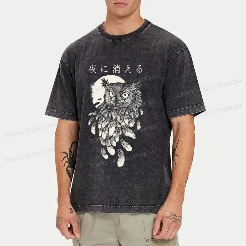 Tokyo-Tiger Disappear At Night Owl Washed T-Shirt