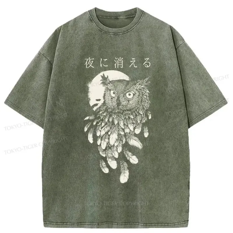Tokyo-Tiger Disappear At Night Owl Washed T-Shirt