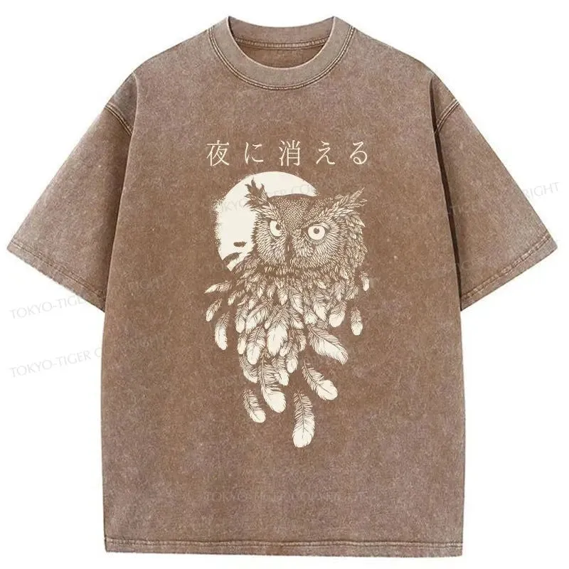 Tokyo-Tiger Disappear At Night Owl Washed T-Shirt